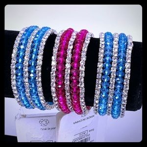 LAST 1! Beautiful Blue Beaded & CZ Bracelet by Carol For Evagraham